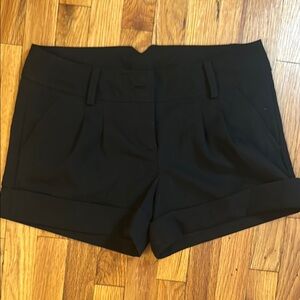 BE COOL Black High Waist Shorts with Pleats